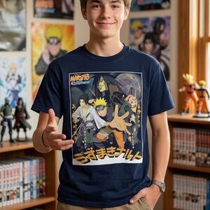 Naruto Shippuden Ripple Junction T-Shirt Dark Blue Size L